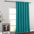 NICETOWN Sliding Door Curtain 108 Inches Long - Blackout Thermal Insulated Grommet Room Divider Privacy Drape for Patio Glass Door, 1 Panel, Peacock Teal, 100 Inch Extra Wide by NICETOWN