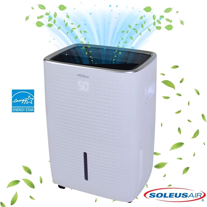 Soleus Air 35 Pint Dehumidifier, Energy Star Rated 2,500 Sq Ft, with Mirage Display and Tri-Pat Safety Technology - Image 3