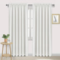 DWCN Blackout Curtains for Living Room Thermal Insulated, Energy Saving & Noise Reducing Bedroom Curtains, Ivory, W 70x L 84 Inch, Set of 2 Rod Pocket Curtain Panels by DWCN