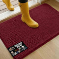 GORILLA GRIP SOAKSTOPPER Dog Door Mat, 36x24 Machine Washable Rug Absorbent Doormat Captures Moisture Mud Dirt, Quick Dry Soft Chenille Entryway Rugs Indoor Entrance Mats for Dog Paws, Burgundy by GorillaGrip