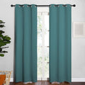 NICETOWN Window Curtain Panels, Thermal Curtains Insulated Solid Grommet Blackout Draperies/Drapes for Loft Window (Sea Teal, One Pair, 34 by 84-inch) by NICETOWN