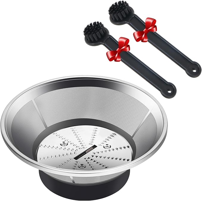 SP0010662 BR-1 Mesh Filter Basket with 2 Cleaning Brushes Compatible with Models JE95XL, JE98XL, BJE200XL Juicers - Detailing Cleaning Supplies Gadgets for Kitchen Appliances by Drkerr