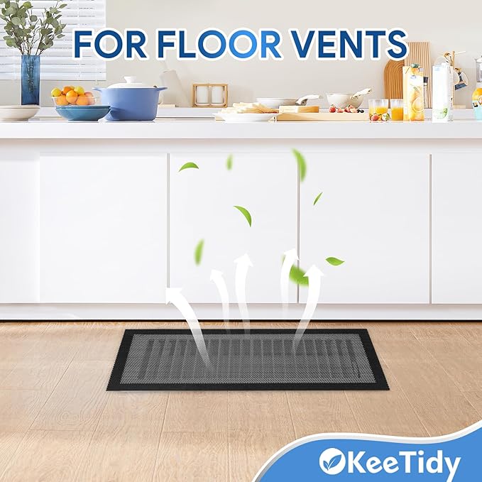 Floor Vent Covers, 4" x 10" Magnetic Vent Covers Air Vent Covers Mesh Screen Register Vent Covers for Home, Floor, HVAC, AC, Grilles, and RV Vents, 6 Pack - Image 7