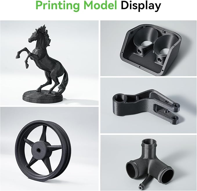 Creality PPA-CF 3D Printer Filament, 1kg, High-Performance Nylon with 15% Carbon Fiber, Black - Image 6