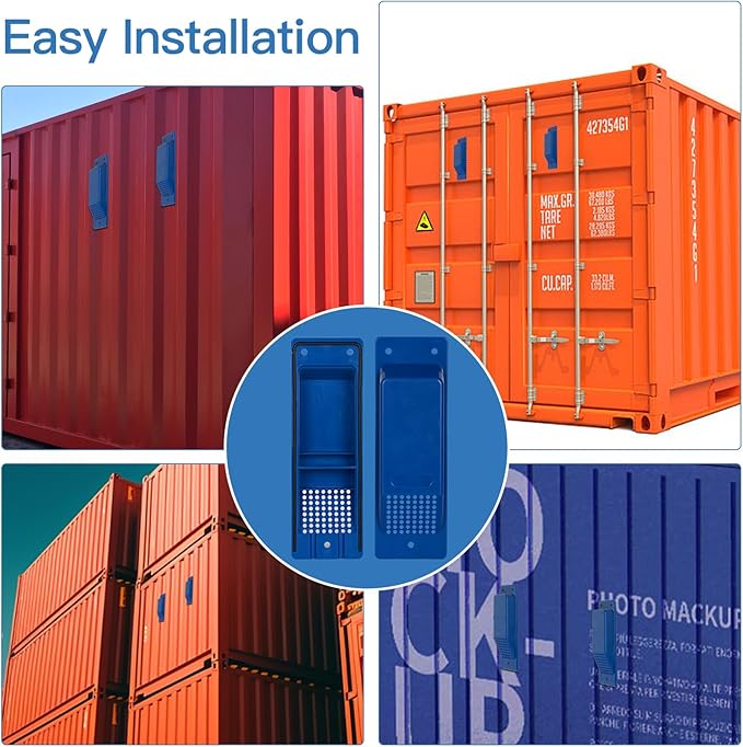 Shipping Container Air Vent Kit Heavy Duty Shipping Container Accessories Cross Flow Ventilation Kit Reduce Heat Humidity Pressure Condensation Add Air Flow for Cargo (8 Pack Blue) - Image 6
