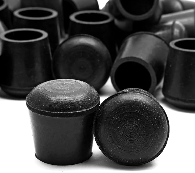 Piutouyar Round PVC Rubber Furniture Covers, 16mm / 5/8 Inches Table Chair Leg Tip Protectors, Non-Slip End Cap for Protect Surfaces, Black(20Pcs) - Image 2