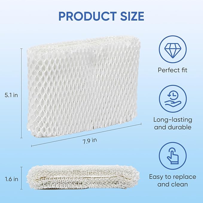 6 Pack Humidifier Filters HAC-504 Replacement for Honeywell Humidifier Filter, Filter A Humidifier Filter Replacement for HCM300/350/600/700 Honeywell Humidifier, White - Image 2