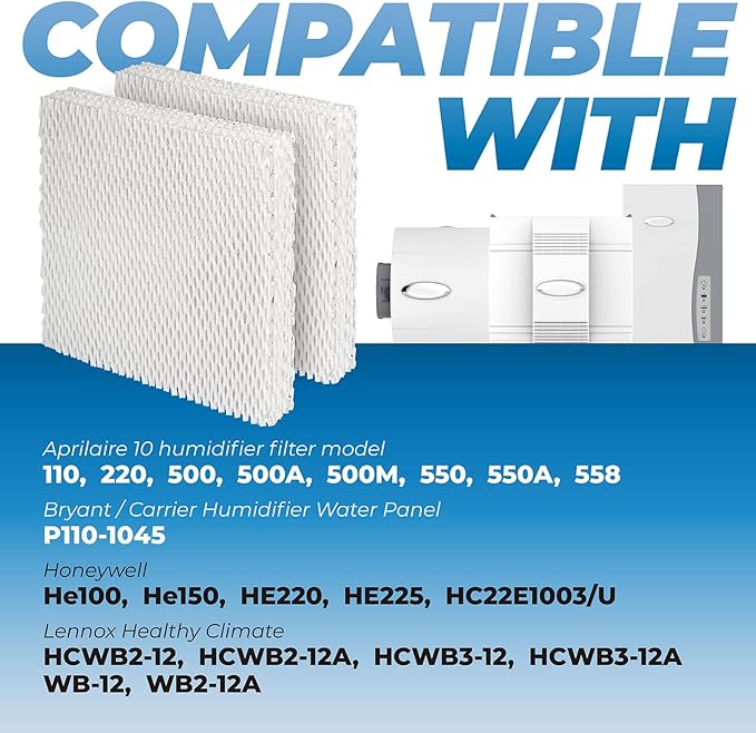 HC22P Humidifier Filter Compatible with Honeywell HE100,HE150,HE220,HE225,and HE240,Whole House Humidifier Pad Replacement for Aprilaire 110 220 500 550 558,#10 Water Panel - Image 3