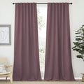 NICETOWN Bedroom Curtains Blackout Curtain Panels - (Dry Rose Color) 52x95 inch, 2 PCs, Insulating Energy Saving Solid Rod Pocket Blackout Drapes by NICETOWN