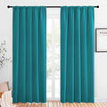 NICETOWN Peacock Blue Blackout Curtains Panels for Window, Thermal Insulated Rod Pocket Blackout Drapes/Draperies for Living Room (2 Panels, W52 x L84 inches) by NICETOWN