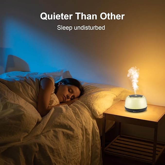 300ML Essential Oil Diffuser - 8-Hour Aromatherapy with Remote Control, 7-Color LED Lights, 4 Timer Settings for Home - Image 7