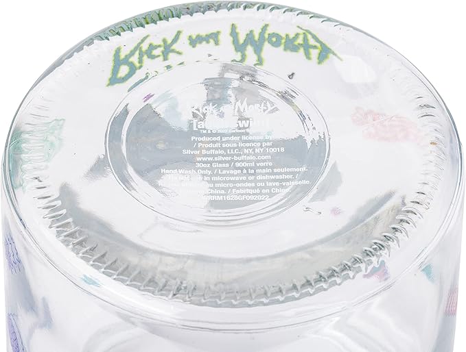 Silver Buffalo Rick and Morty Falling Out of Ship Glass Cookie Snack Candy Jar with Lid (Small) - Image 8