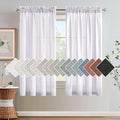 H.VERSAILTEX Light Filtering Linen Textured Curtains for Living Room Window Treatment Durable Privacy Added Draperies/Drapes/Panels/Treatment, Rod Pocket (2 Pack, 52 by 54 Inch, Heathered White) by HVERSAILTEX
