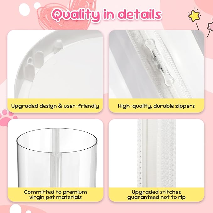 Stuffed Animal Storage Tube, 47x11 Inch Large Capacity Toy Storage Organizer with Zipper - Easy Assembly & Space Saving for Plush Toys, Ideal for Playrooms Living Rooms Bedrooms (ivory white) - Image 7