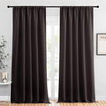 NICETOWN Blackout Curtains for Living Curtains, Toffee Brown, 2 Panels, 52 by 95, Room Darkening Window Curtain Panels, Easy-Care Solid Thermal Insulated Draperies/Drapes for Daughter Room by NICETOWN