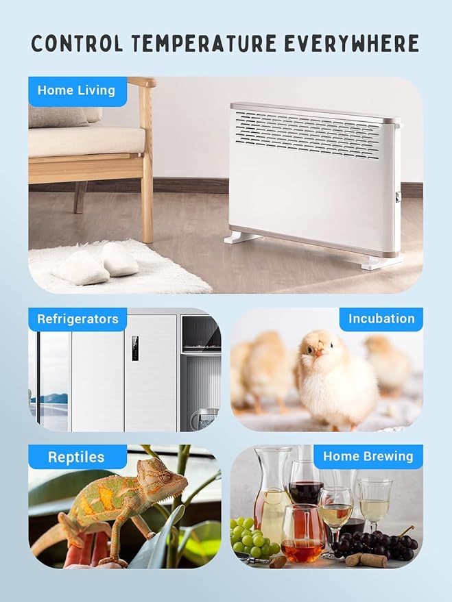 INKBIRD Plug in Thermostat WiFi 1800W 15A Heating Cooling Timer Countdown Mode - Image 8