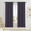 NICETOWN Greyish Purple Curtain Blind for Bedroom, Single Panel, W42 x L72 inches, Thermal Insulated Grommet Blackout Room Darkening Drape/Drapery by NICETOWN