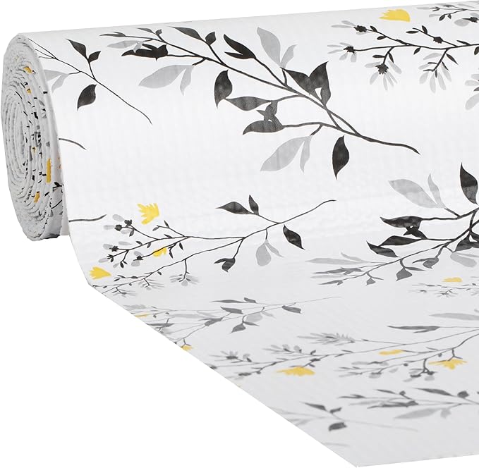 Smooth Top EasyLiner for Cabinets & Drawers - Easy to Install & Cut to Fit - Shelf Paper & Kitchen Drawer Liner Non Adhesive - Non Slip Shelf Liner - 20 Inch Width - 36 Total Feet - Dark Grey Branch - Image 2