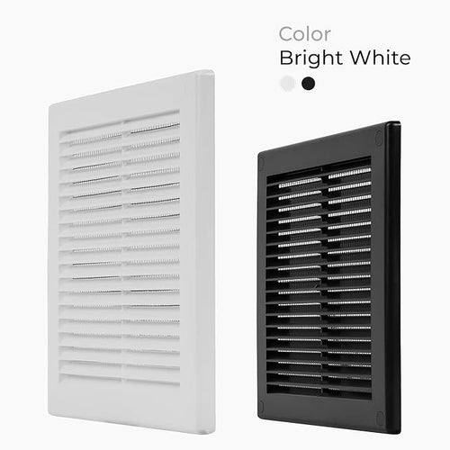 10-Pack 10" x 10" (Outer Size) Square Air Vent Cover – White Plastic Vent Deflector - Screen Mesh, Surface Mount Wall Ceiling – Cold Air Return Soffit Air Vent Cover - Register Indoor Outdoor - Image 2