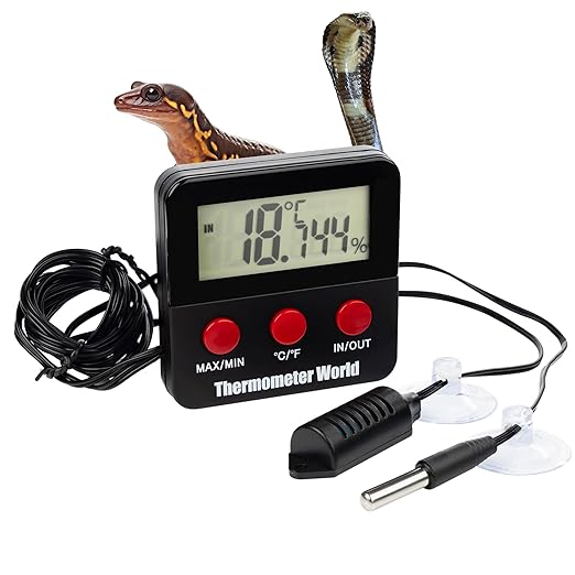 Digital Reptile Thermometer and Humidity Gauge Remote Probes – Terrarium Reptile Hygrometer Thermo Humidor Tank Cage Incubator Brooder Indoor Outdoor - Image 8