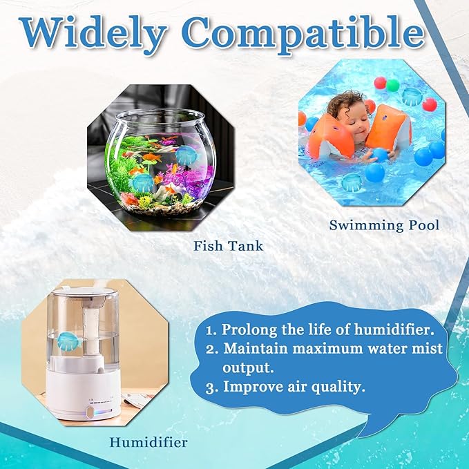 FITORCH Humidifier Cleaner, Humidifier Cleaning Fish for Humidifiers & Fish Tanks, Purifies Water, Prevents Hard Water Build Up, Eliminates White Dust Odours, 10PCS, Blue, PB-23 - Image 6