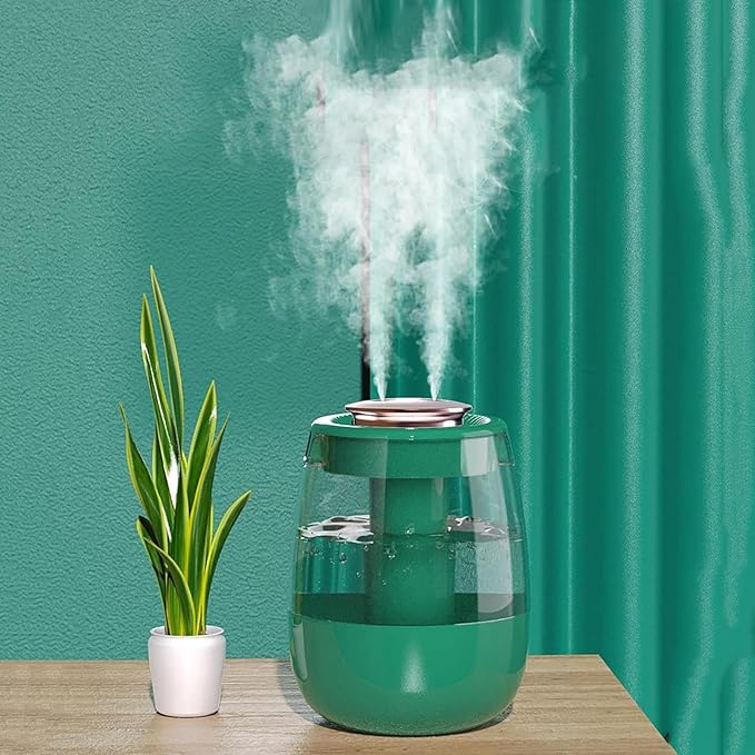 Cool Mist Humidifiers, 1.5L Led Lights,Smart Timer,Dual Nozzles,Easy to Fill & Clean,Quiet Ultrasonic Mini Humidifier,Auto Shut-Off Plant Humidifier for Nursery Plants Bedroom Office Home - Image 6