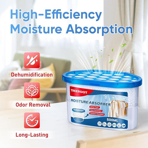 10 Pack Moisture Absorbers, 10.6 OZ Humidity Absorber Bucket, Moisture Absorbers for Closet, Dehumidifier Bucket for Wardrobes、 Kitchens and Bathrooms, Fragrance Free Humidity Absorber - Image 2