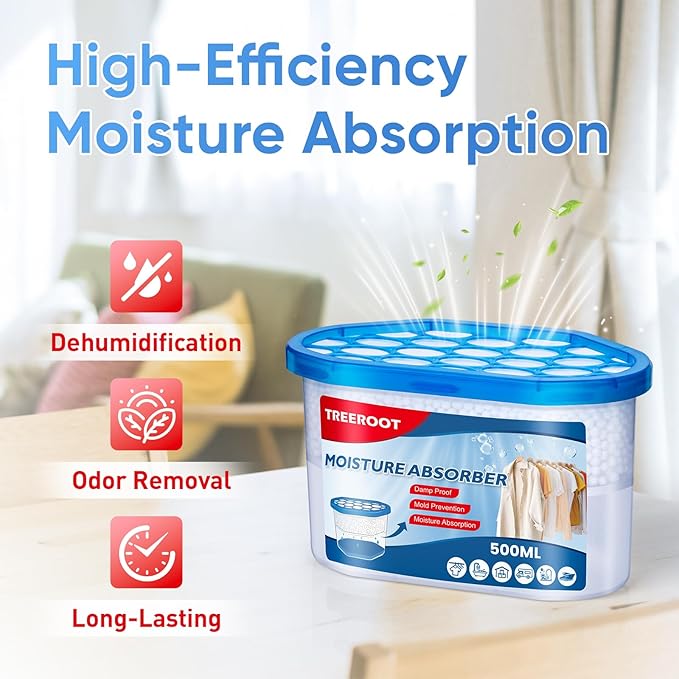 22Pack Moisture Absorbers, 10.6OZ Humidity Absorber Bucket, Moisture Absorbers for Closet, Dehumidifier Bucket for Wardrobes、 Kitchens and Bathrooms, Fragrance Free Humidity Absorber - Image 3