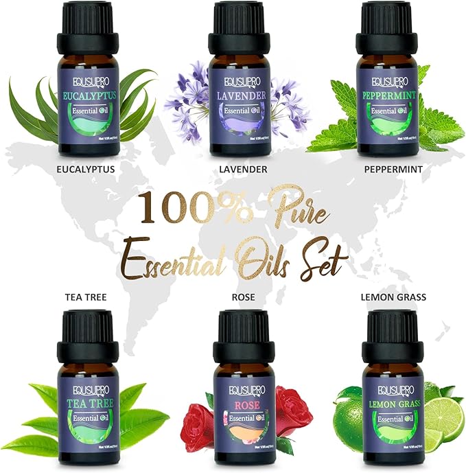Oil Diffuser with Essential Oils Set – Aromatherapy Diffuser 150ml with 6 Essential Oils Set, Diffuser for Essential Oils, Auto Off Protection 7 Colors Night Light Gifts for Mom(Diffuser & Oils Set) - Image 3