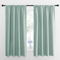NICETOWN Curtains for Living Room 2 Panels, Rod Pocket Thermal Drapes for Bedroom, Room Darkning Fresh Shading Blinds Modern Home Decoration for Girls, W42 x L63 in per Panel, Seafoam Green by NICETOWN