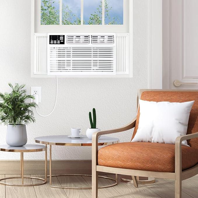 Whirlpool 12,000 BTU 115V Window-Mounted Air Conditioner with Remote Control, Window AC for Rooms up to 550 Sq.Ft, LCD Display, Auto-Restart, 24H Timer, White - Image 11