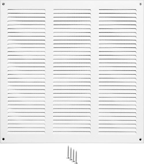 10x10 Vent Cover (Duct Opening) - White HVAC Return Air Grille for Wall and Ceiling - Metal AC Vent Cover with Mesh - Rectangular Air Register - External Dimensions: 11.81" W x 11.81" H by TURvent