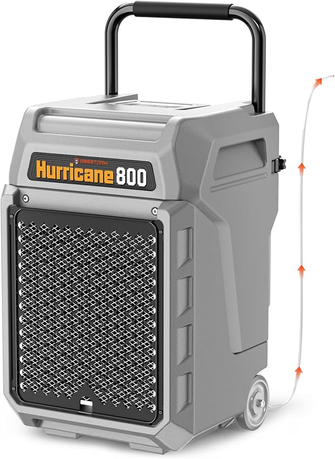 Abestorm 170 Pints Commercial Dehumidifiers with Pump & Drain Hose, Portable Industrial Dehumidifier for Water Damage Restoration, Basements, Warehouses - Covers Up to 2,100 Sq.Ft - 5-Year Warranty by AbestormSolutionsINC
