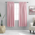 DONREN Pink Blackout Curtains for Girls Room - Room Home Decoration Privacy Protection Thermal Insulated Room Darkening Window Drapes with Rod Pocket (Set of 2 Panels,42 x 63 Inch Length) by DONREN
