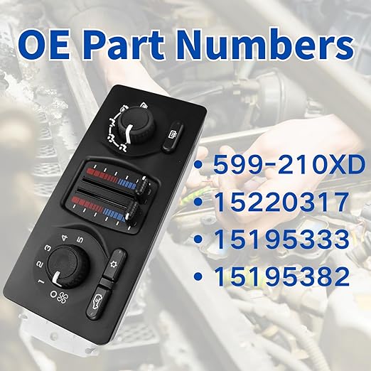 599-210XD AC Heater Climate Control Module Panel for 2003-2007 Chevy Silverado 1500 2500 3500 Avalanche Suburban Tahoe Trailblazer GMC Yukon Envoy Cadillac Escalade - Image 2