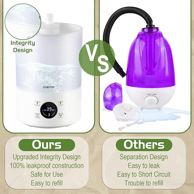 Smart Reptile Fogger Humidifiers with Humidity Control, Reptile Terrarium Humidifier Smart Touch, 3 Grades Adjustable Fogger with Hose for Reptile Amphibians Herps Snakes Plants - Image 4