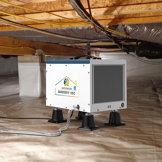 Argendon Commercial Dehumidifier with Pump for Crawlspace, Energy Star 120 Pints Basement Dehumidifier with Drain Hose for Large Space, Water Damage Unit, Ideal for Industrial and Job Sites - Image 8