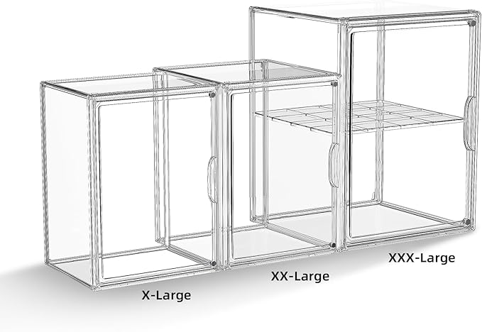 Clear Acrylic Display Case, Super Large Stackable Storage Bins Magnetic Attraction Lids, Acrylic Box for Collectibles, Figures, Cosmetic, Purse, Handbag, Wallet, 1 Pack,11.4x9.84x15.4 inch - Image 6