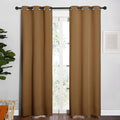 NICETOWN Sleek Blackout Curtains 84 inches Length for Windows, Noise Reducing and Block Draft Panels for Door Doorway Laundry Office Luxury Decor Theme (2 Panels, Gold Brown, W34 x L84 -Inch) by NICETOWN