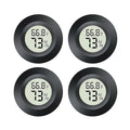 4pcs Mini Hygrometer Thermometer Indoor Outdoor Round Humidity Meter Temperature Gauge Humidity Sensor Fahrenheit Switchable Celsius Monitor for Humidor Reptile Jars 3D Printer by Maiweitong
