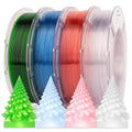 AMOLEN Rapid PETG Transparent 3D Printer Filament 1.75mm +/-0.02mm,500mm/s High Speed Strong Toughness Multicolor Bundle Sky Blue/Green/Transparent/Pink 250gx4 by AMOLEN