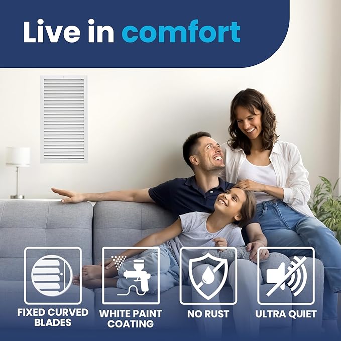 12x24 Inch (Duct Opening) Air Return Vent Cover Decorative – Premium Aluminum AC Vent Cover for Ceiling & Wall, Rustproof Grille, Ideal for Home HVAC Grille, Durable & Easy to Install by ACLAMINAIRE - Image 7