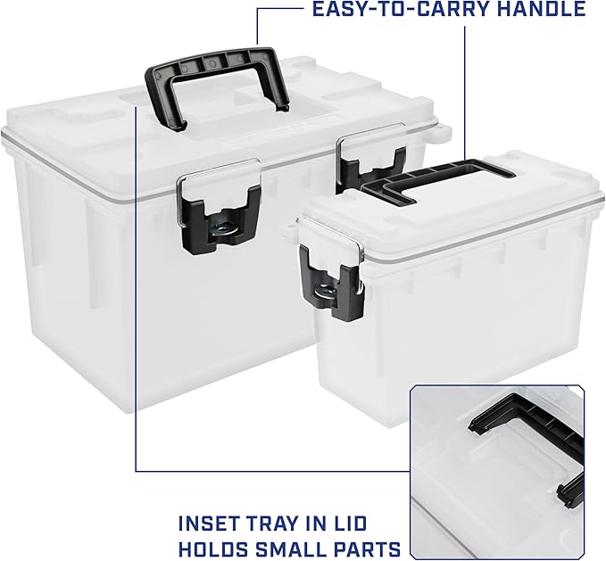Sheffield 12722 Storage Bins With Lids, 2-Pack Stackable Storage Bins, Made in USA, Lockable and Water-Resistant Containers with Lids, Plastic Containers for Home, Classroom, and Dorm - Image 8