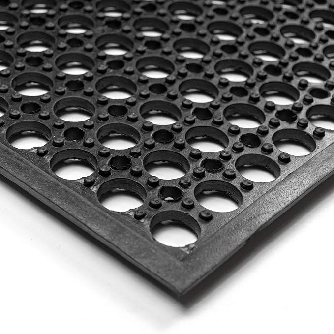 Yesland Rubber Door Mat 36 x 24 Inches, Durable Restaurant Kitchen Non-Slip Bar Drainage Utility Floor Mat, Ideal Entry Way Doormat for Home and Garden & Indoor Outdoor Wet Area - Image 5