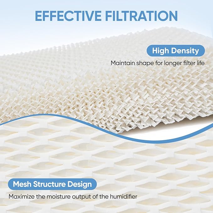4 Pack HAC-504 Humidifier Wicking Filter Compatible with Honeywell HCM-350,HCM-300T, HCM-600, HCM-710, HCM-315T,HAC-504 and HAC-504AW Cool Mist Humidifiers, Replacement Filter A - Image 3