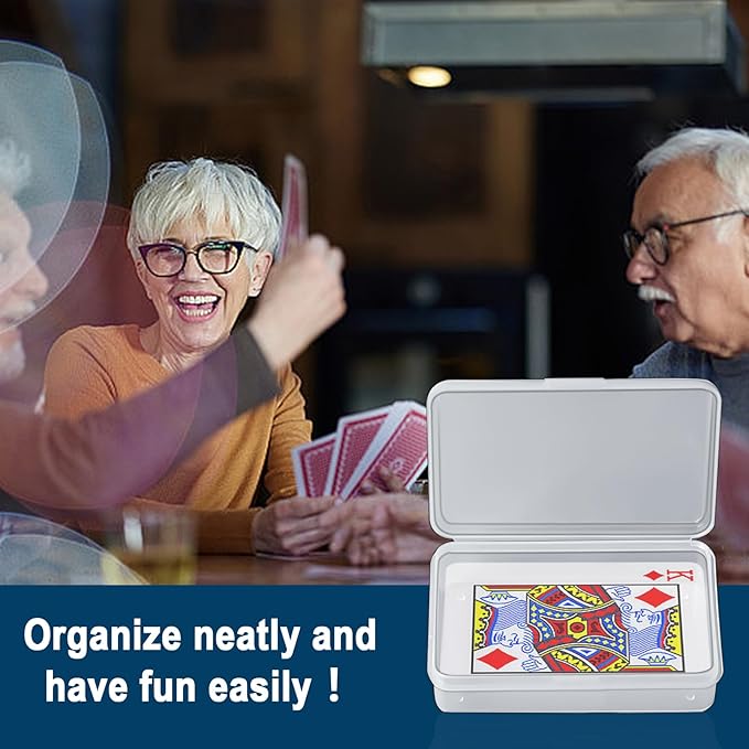 Blank Card Case, 8 Pack Clear Plastic Card Deck Box, Snaps Closed - Storage Box for Base Ball Trading Cards, Business Cards & More - Image 5