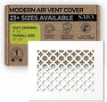 SABA Home Decor Air Vent Cover Grille - Acrylic Plexiglass 6" x 8" Duct Opening, 8" x 10" Overall White Finish Decorative Covers for Walls & Ceilings NOT for Floor USE, Venetian by SABAHomeDecor