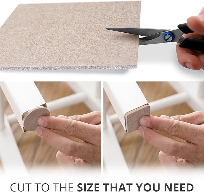Felt Furniture Pads X-PROTECTOR 10 PCS - Premium 8” x 6” x 1/5” Heavy Duty Beige Felt Sheets! Cut Large Furniture Pads to The Size You Need - The Best Felt Floor Protectors for Any Hard Floor! - Image 4