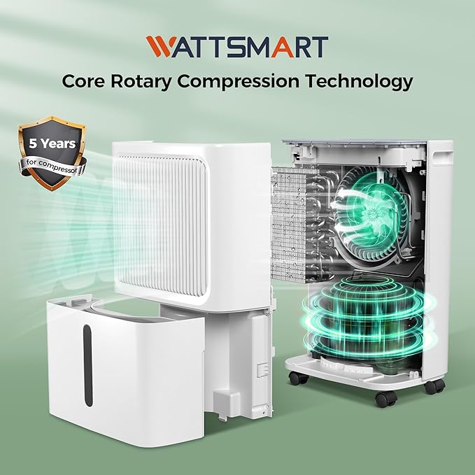 2,500 Sq.Ft Dehumidifier for Basement with Drain Hose, MAX 34 Pint Dehumidifiers for Home with 3 Modes, Smart Humidity Control & Display, 24HR Timer, Auto Defrost for Large Room, Bathroom,Bedroom - Image 3