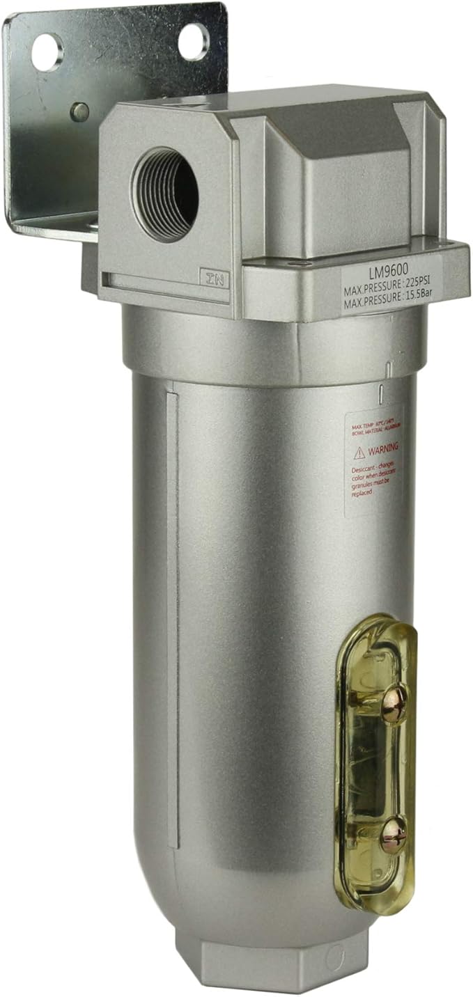 3/4" Compressed Air In Line Desiccant Dryer Moisture Water Filter Trap LM966N - Image 2